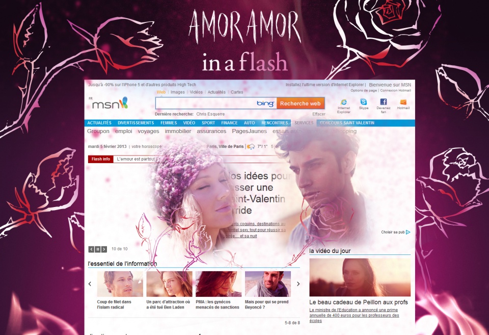 Habillage digital Amor Amor in a Flash de Cacharel